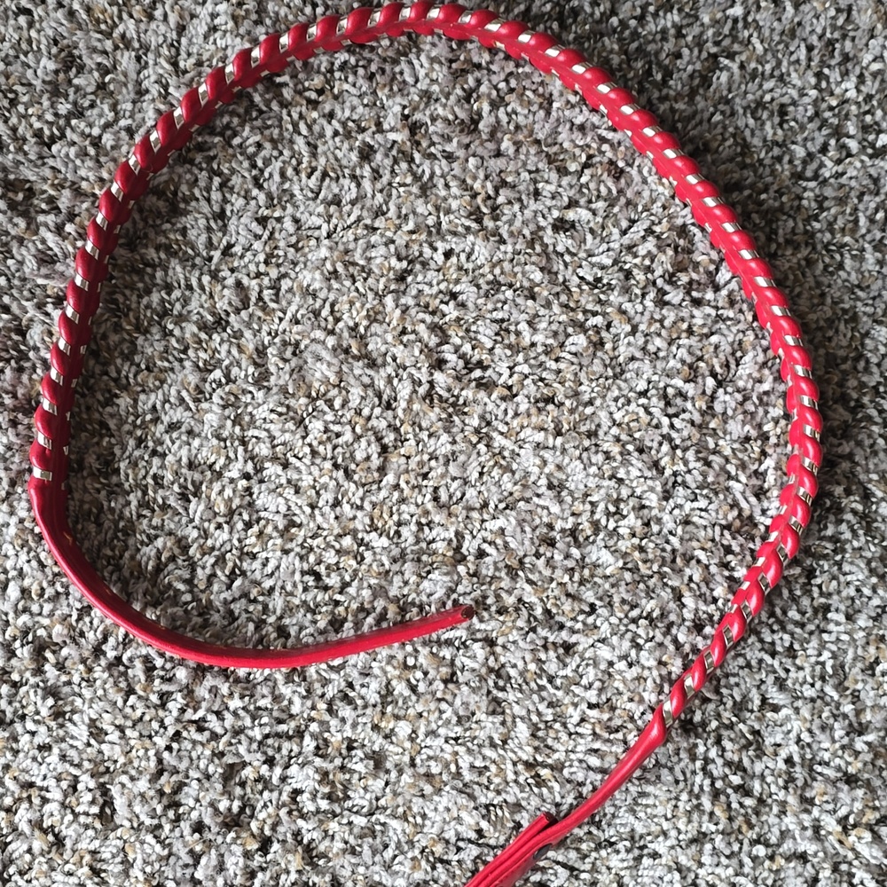 Womens Fischer Western Core Leather Belt With Silver Buckle